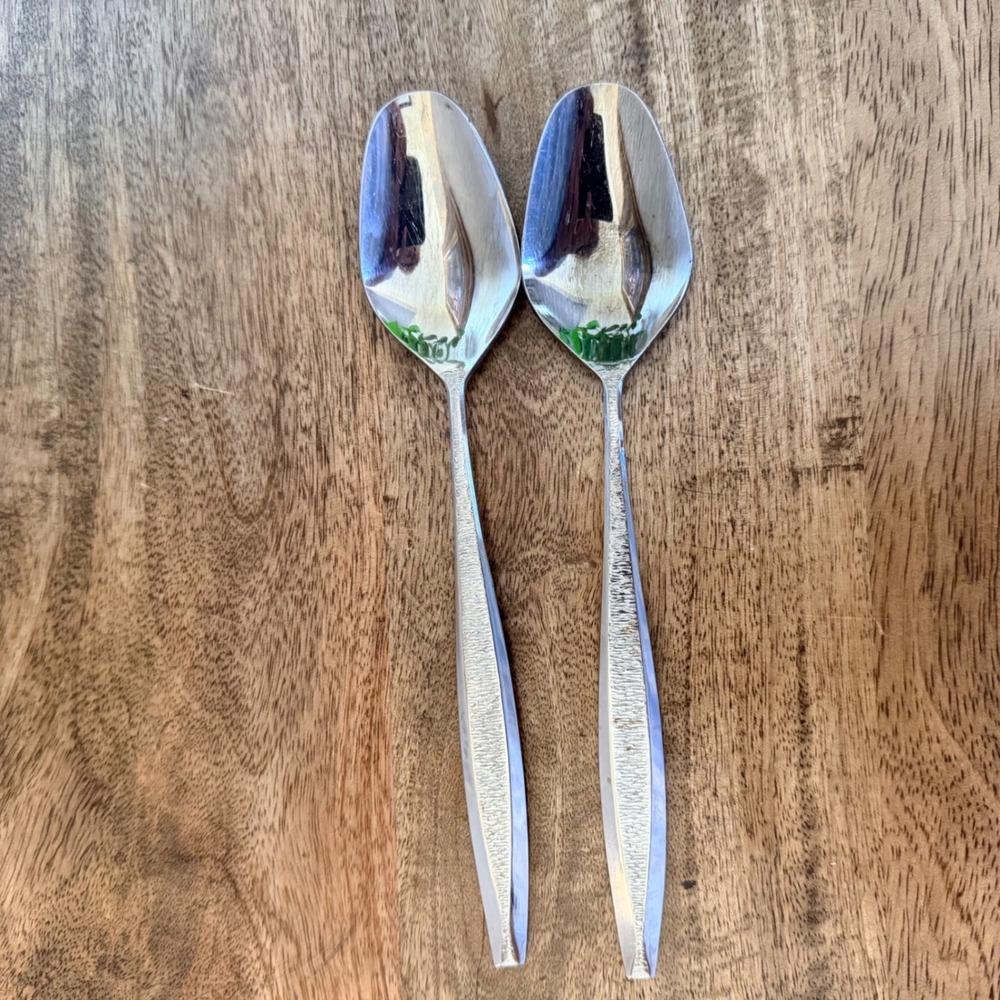 Vintage AAA Hull Florence Stainless Teaspoons Set of 3 Japan MCM Flatware 1970's